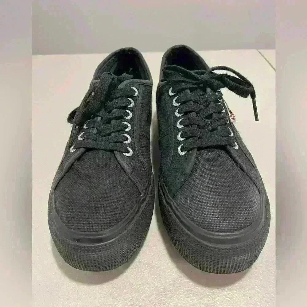 Superga 2790 Flatform Black Mono Womens Canvas Trainers